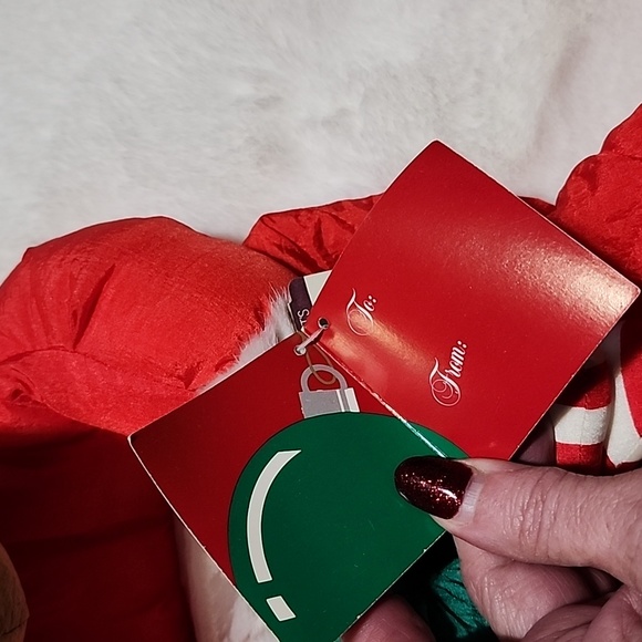 CHRISTMAS STOCKING NEW WITH TAGS  REINDEER / JINGLE BELLS 🔔 - Picture 6 of 9